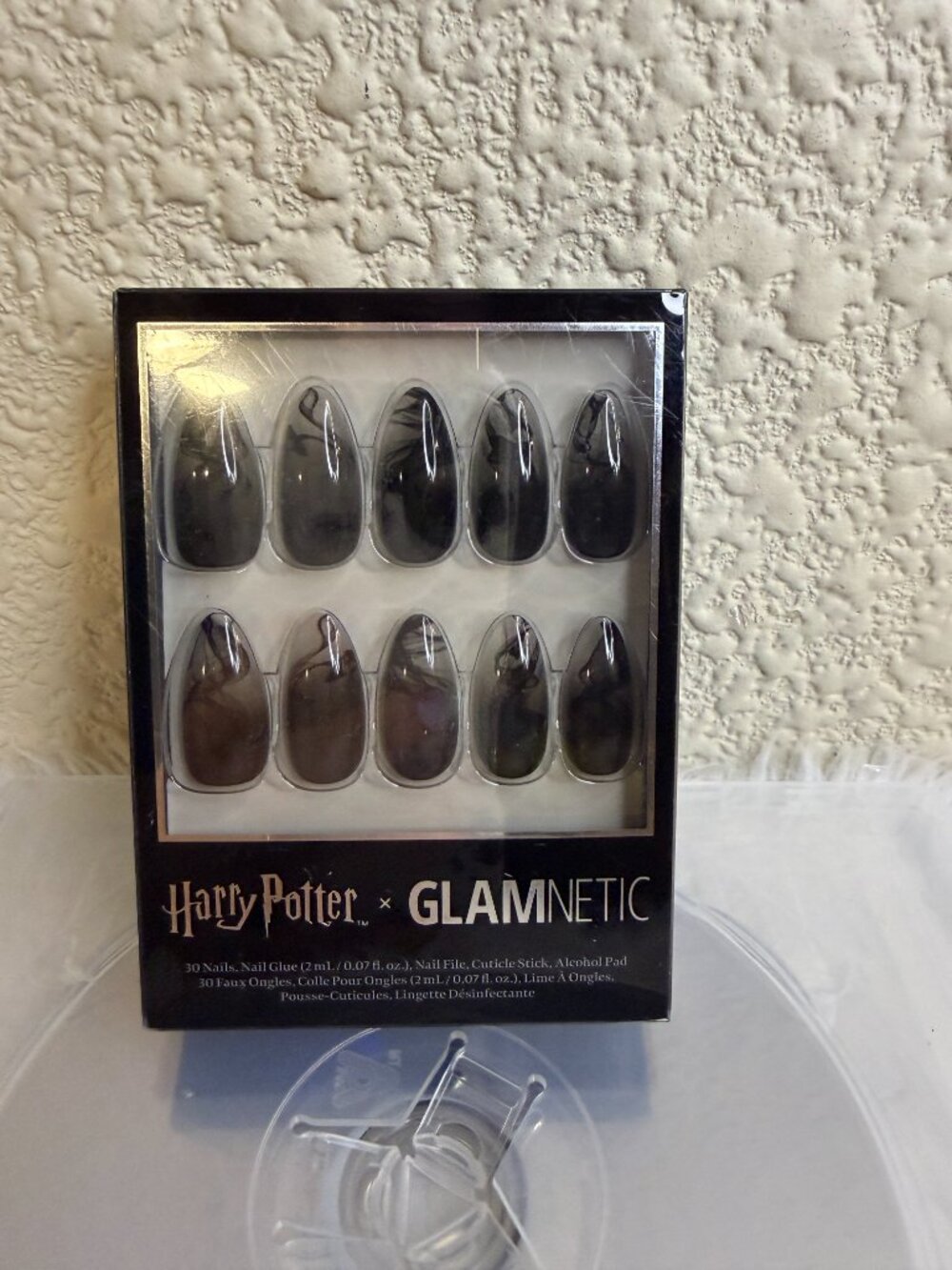 Harry Potter x Glamnetic Dementor Press On Nails Medium Almond Black NWT - Picture 2 of 3